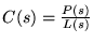 $C(s)=\frac{P(s)}{L(s)}$