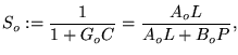 $S_o:=\dfrac 1{1+G_oC}=\dfrac{A_oL}{A_oL+B_oP},$